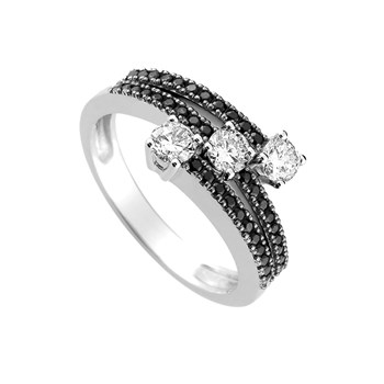 Bague femme - Oxyde de zirconium - Argent 925