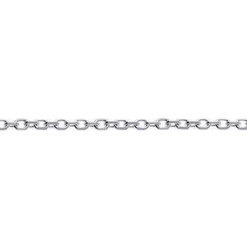 Chaine Mixte - Argent 925 - Chaîne forçat diamantée - Largeur : 1,75 mm - Longueur : 55 cm
