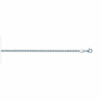 Damesketting - Zilver 925 - Touwketting - Breedte: 2 mm - Lengte: 45 cm