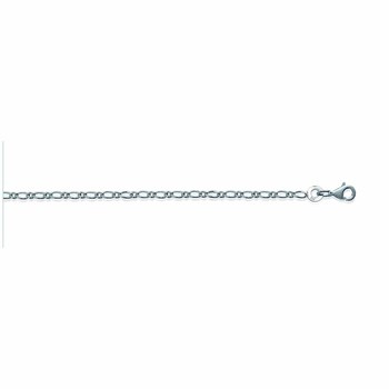Chaine Homme - Argent 925 - Cheval alternée 1+1 - Largeur : 1,8 mm - Longueur : 45 cm