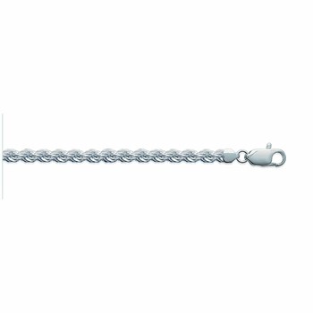 Chaine Femme - Argent 925 - Chaîne corde - Largeur : 4 mm - Longueur : 45 cm
