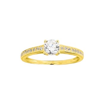 Bague Femme - Oxyde de zirconium - Or 9 Carats