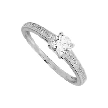 Bague Femme - Oxyde de zirconium - Or 9 Carats