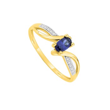 Bague Femme - saphir - Or 9 Carats