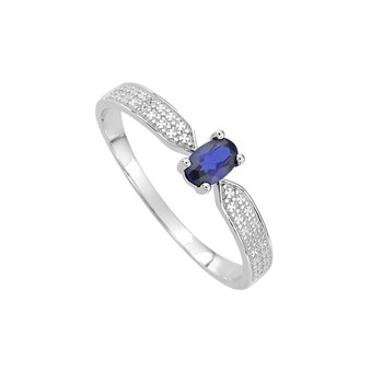 Bague Femme - saphir - Or 9 Carats