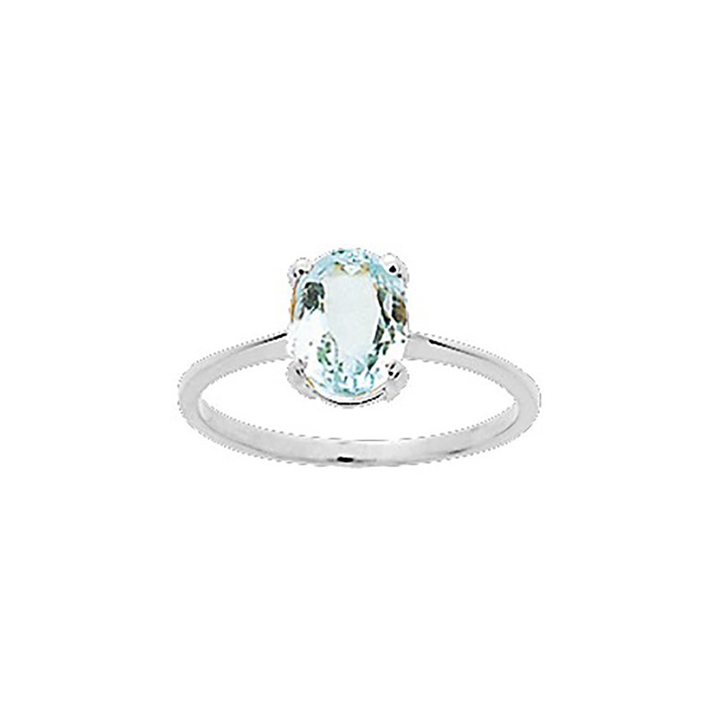 Bague Femme - aigue marine - Or 9 Carats