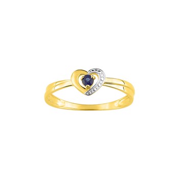 Bague Femme - saphir - Or 9 Carats