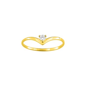 Bague Femme - Oxyde de zirconium - Or 9 Carats