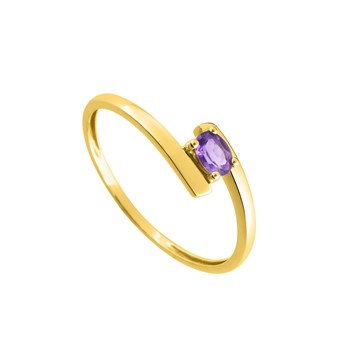 Bague Femme - améthyste - Or 9 Carats