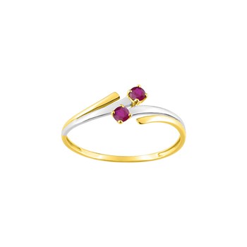 Bague Femme - rubis - Or 9 Carats