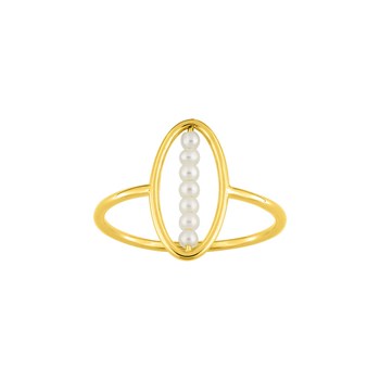 Bague Femme - perle - Or 9 Carats