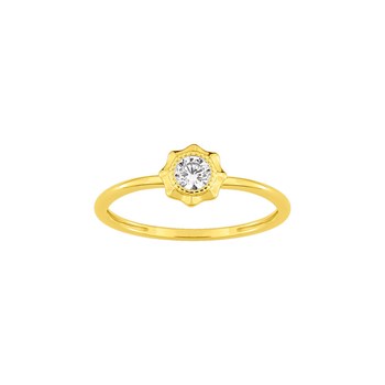 Bague Femme - Oxyde de zirconium - Or 9 Carats