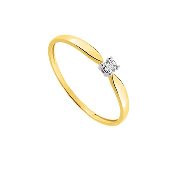 Bague Femme - Or 9 Carats - Diamant