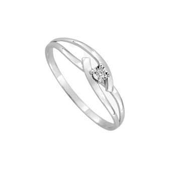 Bague Femme - Or 9 Carats - Diamant 0.018 Carats