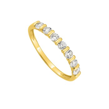 Bague Femme - Oxyde de zirconium - Or 9 Carats