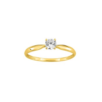 Bague Femme - Solitaire - Or 9 Carats - Oxyde de zirconium - 0,30 Carat