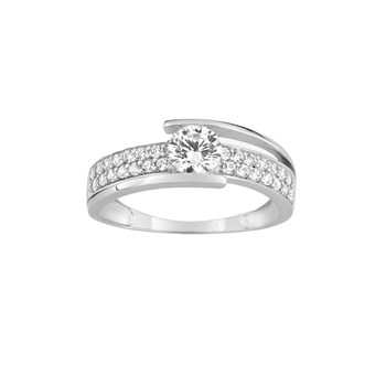 Bague Femme - Oxyde de zirconium - Or 9 Carats