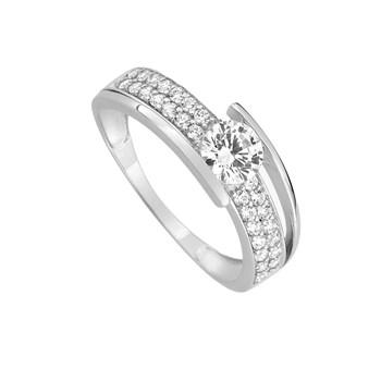 Bague Femme - Oxyde de zirconium - Or 9 Carats