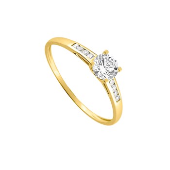 Bague Femme - Oxyde de zirconium - Or 9 Carats