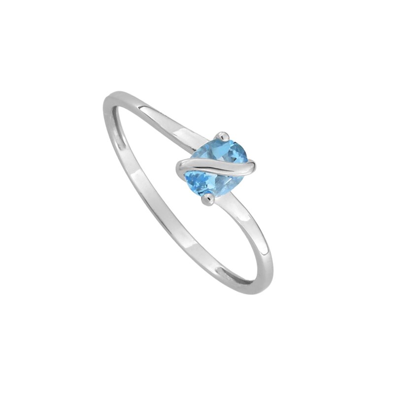 Bague femme - topaze - Or 9 Carats - vue 2