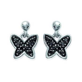 Boucles d'oreilles Femme - Argent 925 - Oxyde de zirconium - papillon
