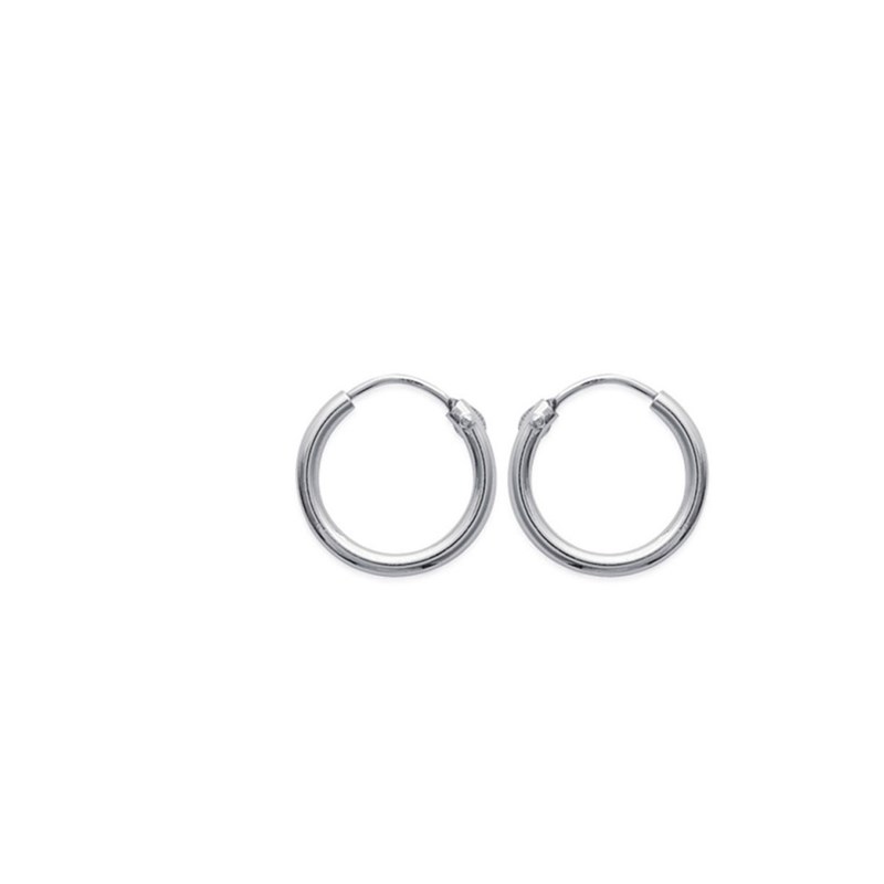 Créoles Femme - Argent 925 - Largeur : 14 mm