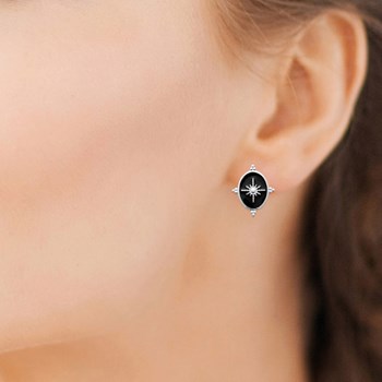 Boucles d'oreilles Femme - Argent 925 - Email