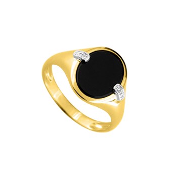 Chevalière homme - Or 18 Carats - Diamant 0,02 Carats