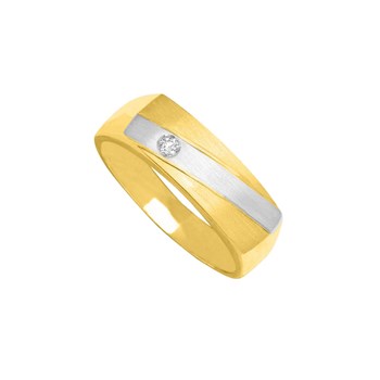 Chevalière homme - Or 18 Carats - Diamant 0,04 Carats