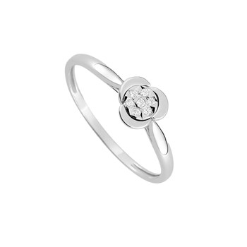 Bague Femme - Or 18 Carats - Diamant 0,03 Carats