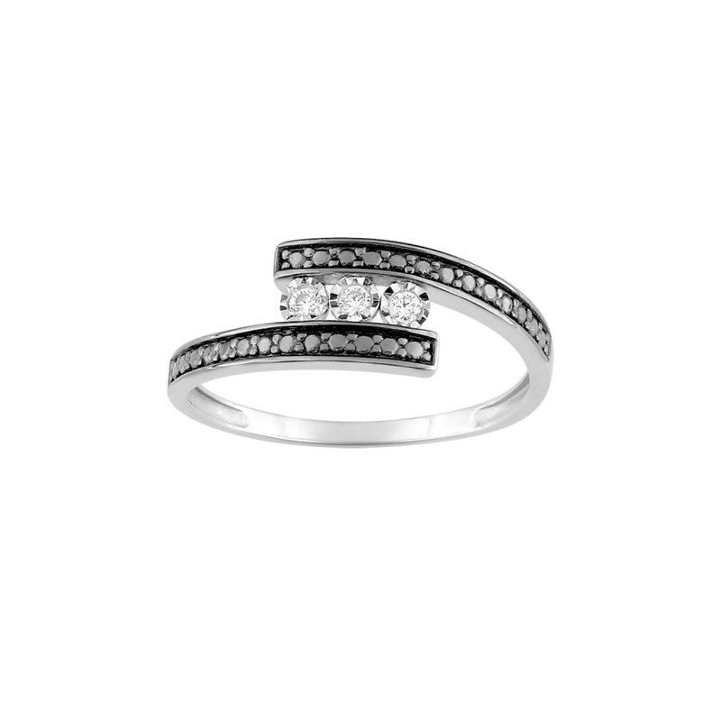 Bague Femme - Or 18 Carats - Diamant 0,05 Carats
