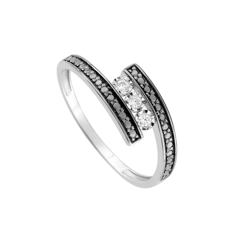 Bague Femme - Or 18 Carats - Diamant 0,05 Carats - vue 2