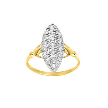 Bague Femme - Or 18 Carats - Diamant 0,21 Carats