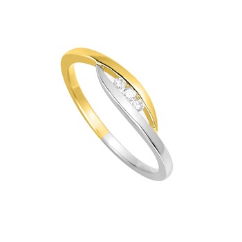Bague Femme - Or 18 Carats - Diamant 0,05 Carats
