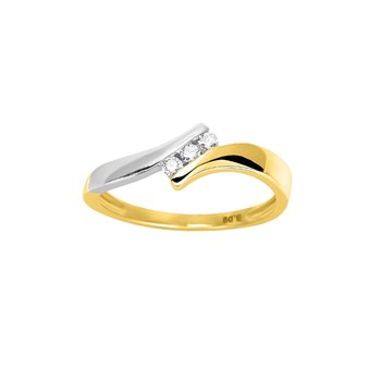Bague Femme - Or 18 Carats - Diamant 0,09 Carats