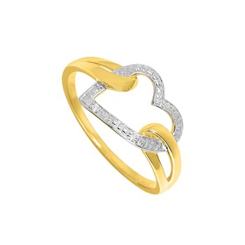Bague Femme - Or 18 Carats - Diamant 0,01 Carats