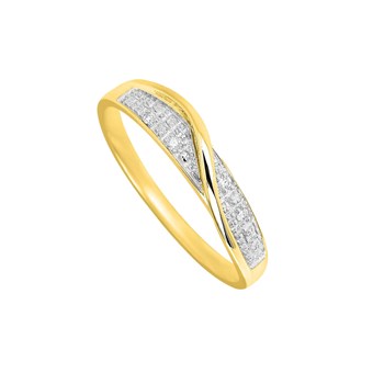 Bague Femme - Or 18 Carats - Diamant 0,02 Carats