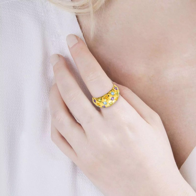 Bague Femme - pierres fines - Or 18 Carats - vue 3