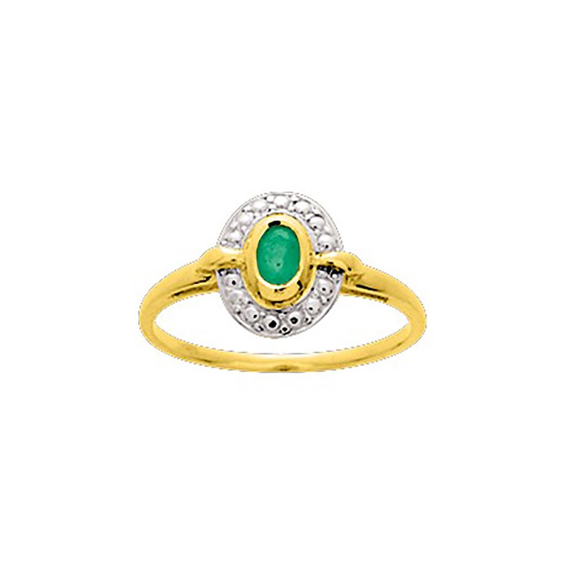 Bague Femme - émeraude - Or 18 Carats
