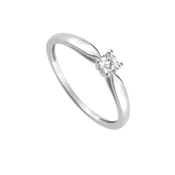 Bague Femme - Or 18 Carats - Diamant 0,15 Carats