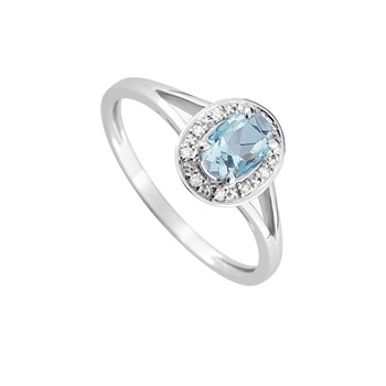 Bague Femme - Topaze - Oxyde de zirconium - Or 18 Carats