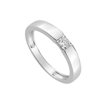 Bague Femme - Or 18 Carats - Diamant 0,06 Carats