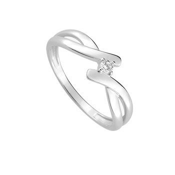 Bague Femme - Or 18 Carats - Diamant 0,05 Carats