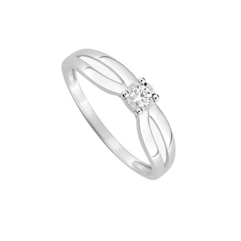 Bague Femme - Or 18 Carats - Diamant 0,08 Carats