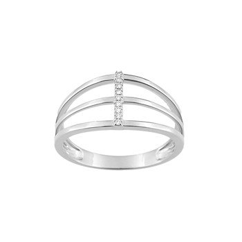 Bague Femme - Or 18 Carats - Diamant 0,03 Carats