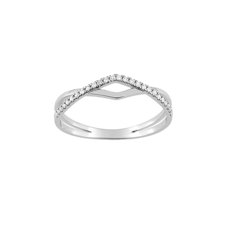 Bague Femme - Or 18 Carats - Diamant 0,1 Carats