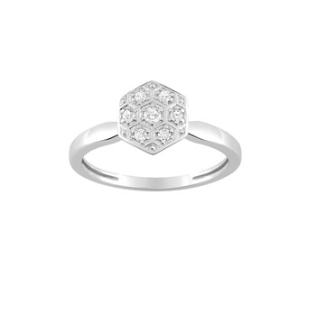 Bague Femme - Or 18 Carats - Diamant 0,11 Carats