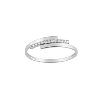 Bague Femme - Or 18 Carats - Diamant 0,07 Carats