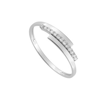 Bague Femme - Or 18 Carats - Diamant 0,07 Carats