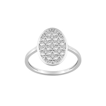 Bague Femme - Or 18 Carats - Diamant 0,08 Carats